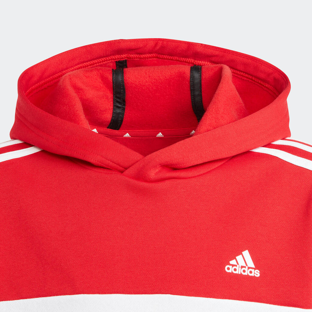 ADIDAS Kapuzenpullover Kinder - rot/schwarz 